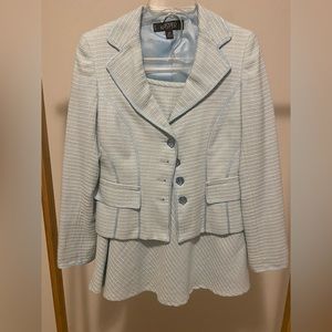 Beautiful Powder Blue Tweed Suit Set
